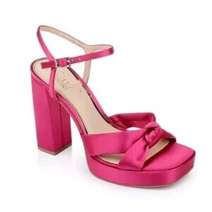 Jewel Badgley Mischka Women's Valencia Square Toe Evening Platform Sandals Sz9